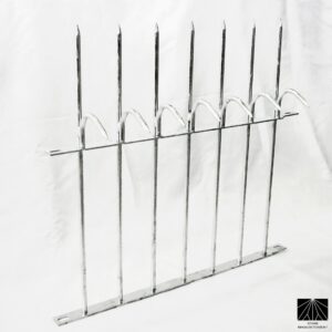 Classic Long シルバー スチール シングルブレード – 高さ490mm (19.29インチ) × 長さ530mm (20.87インチ)