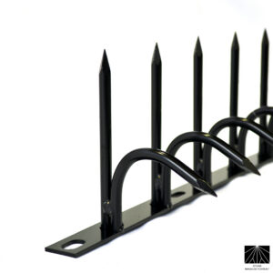 Classic Black Steel Single Security Spikes – Anti-Climb & Bird Control (Short Size) 130mm height - Single Bladed