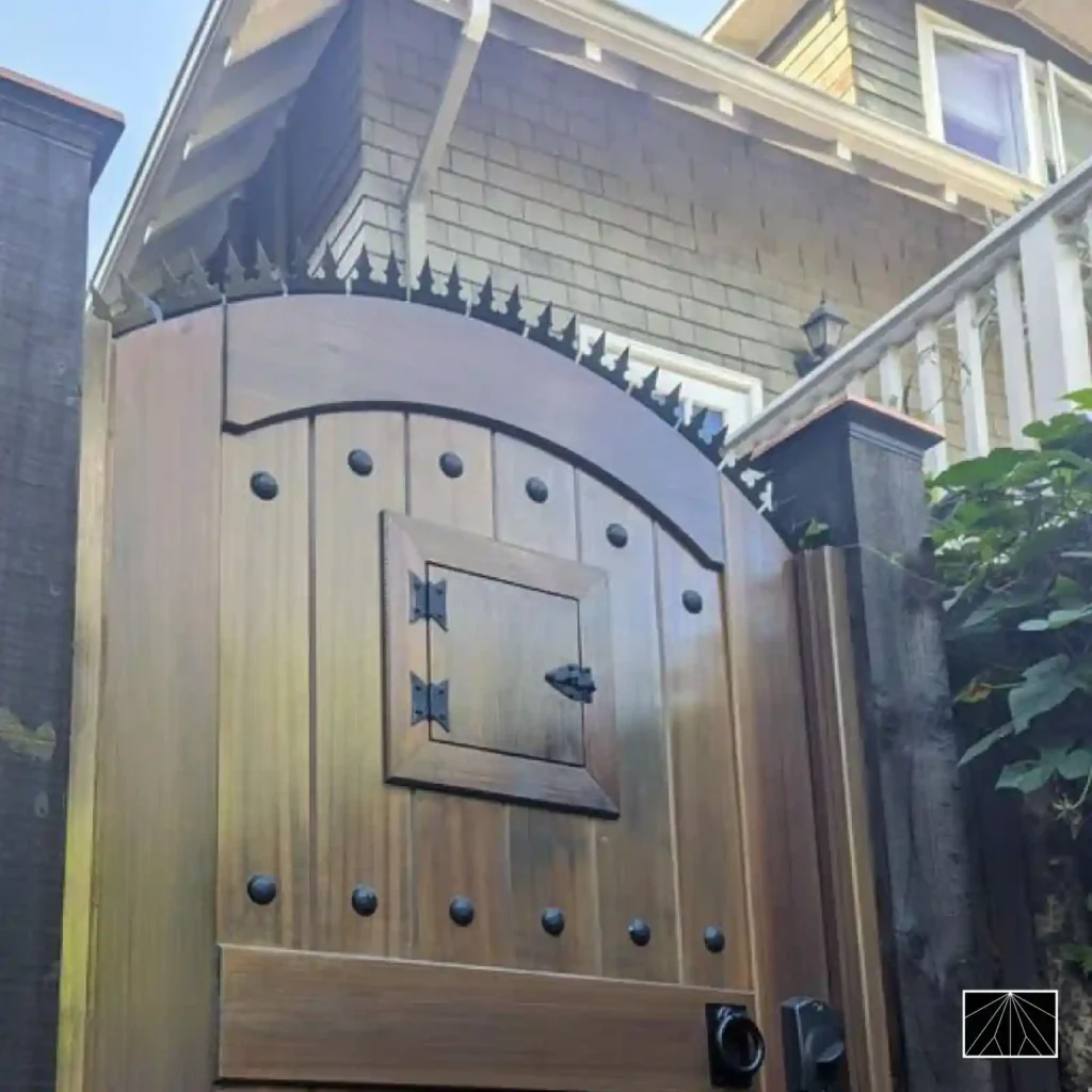 luxury-wooden-gate-ninja-deterrent-spikes